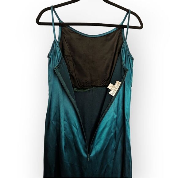 VTG Gunne Sax Jessica McClintock Embroidered Sequin Maxi Dress‎ Green 7 8 - Picture 5 of 7